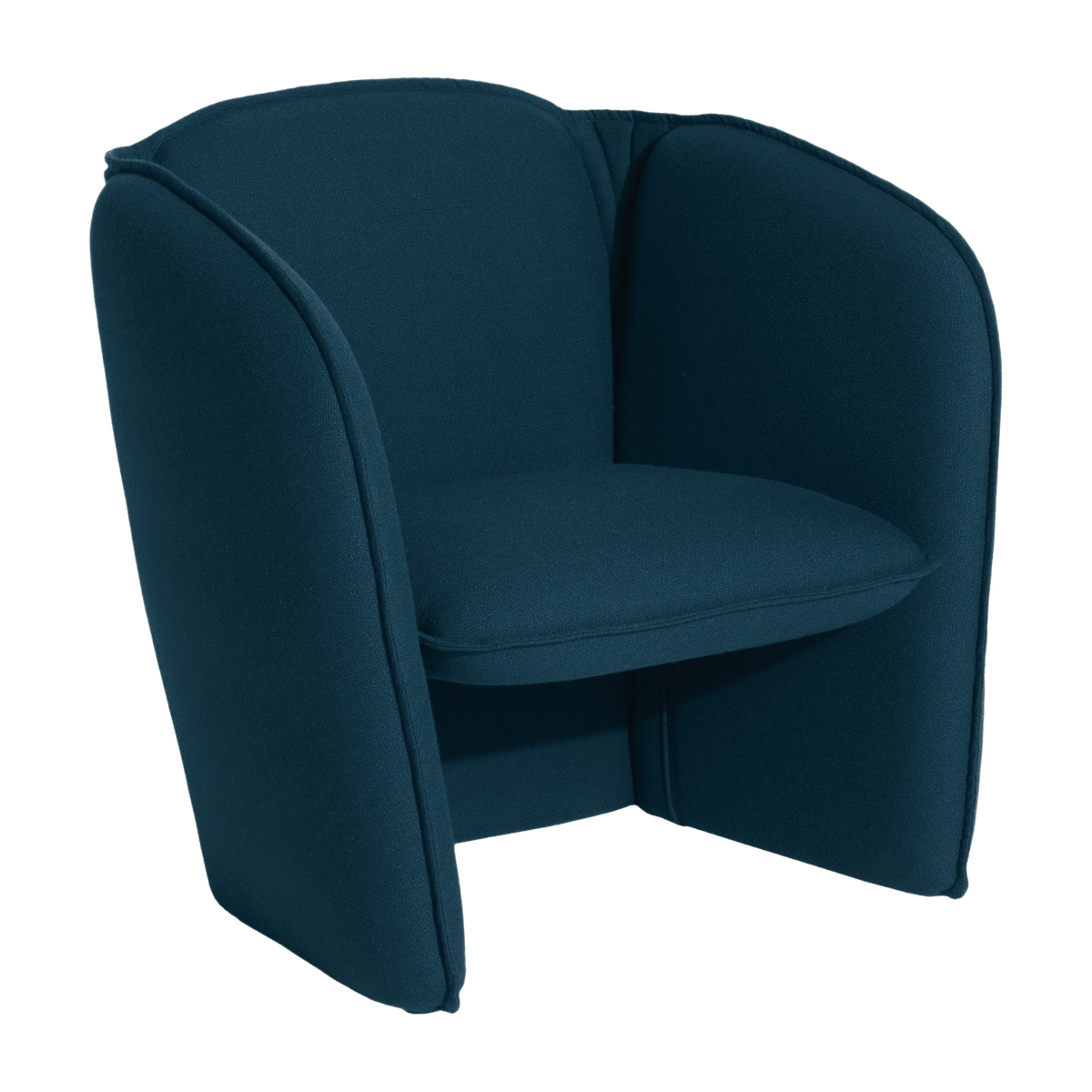 Armchair in navy blue fabric Lily - Petite Friture - The Cool Republic