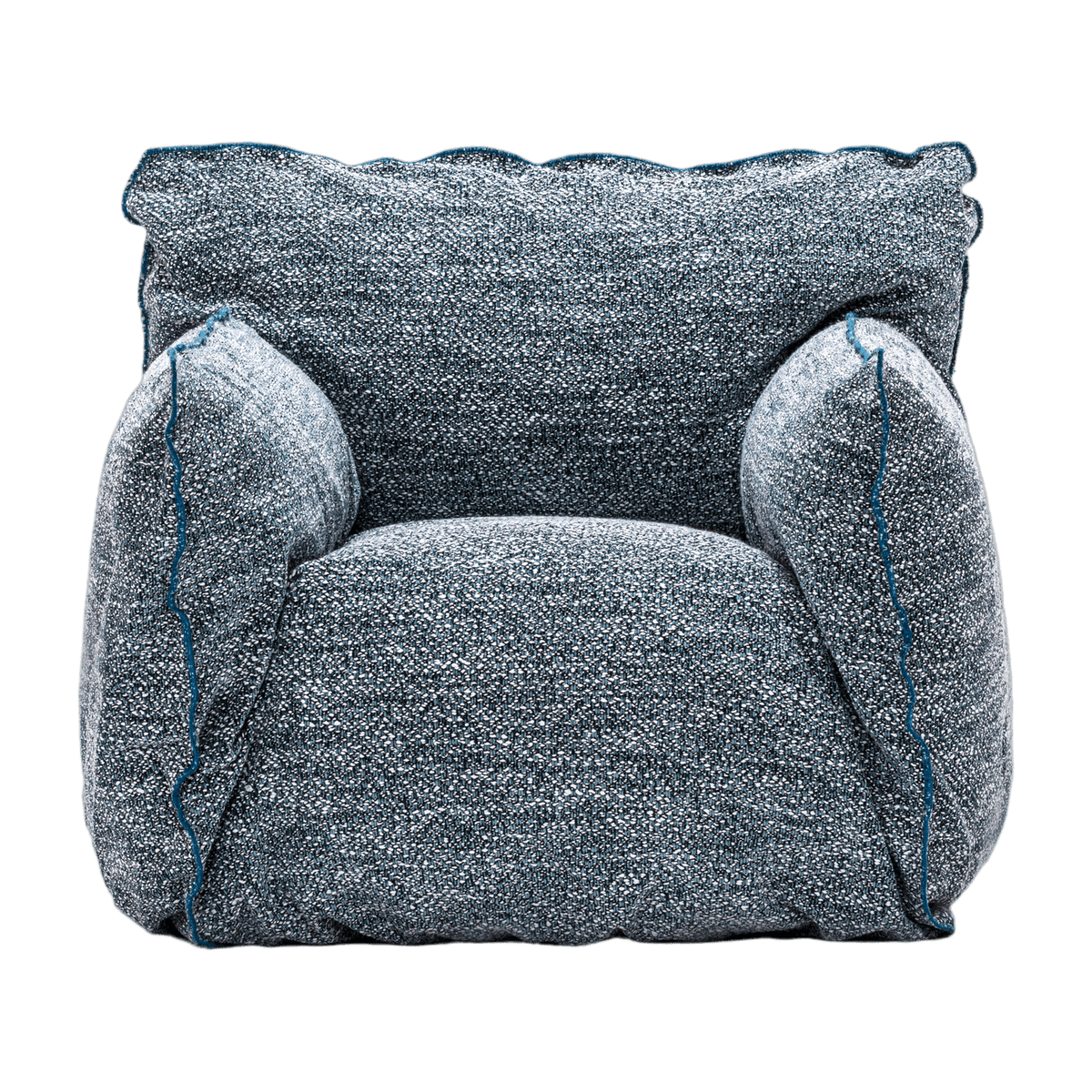 Fauteuil en tissu bleu snake Nuvola 05 - Gervasoni - The Cool Republic