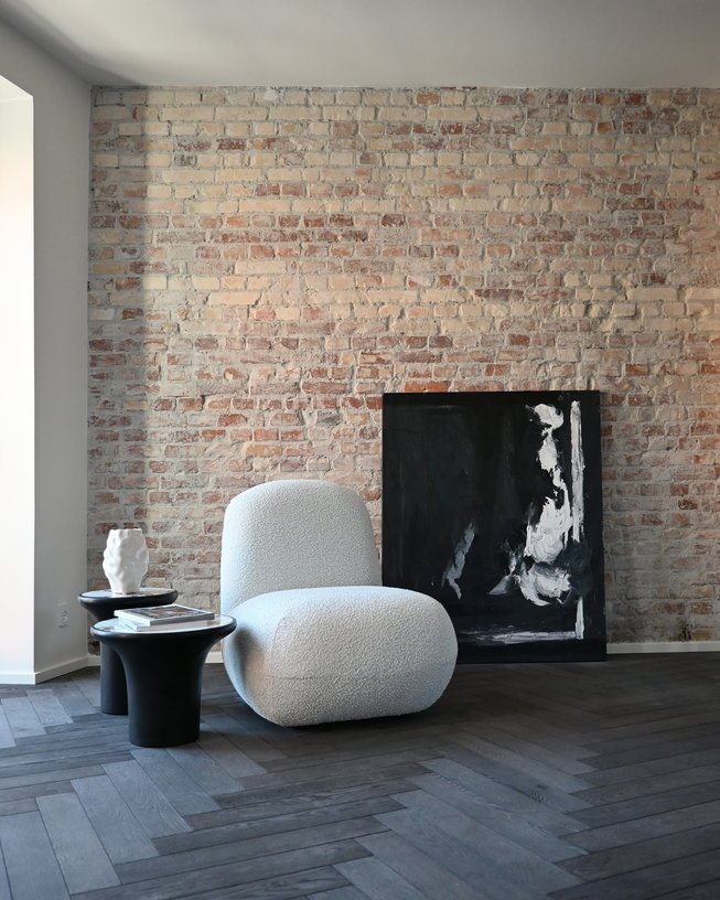 Fauteuil en tissu bouclé banc cassé Toe - 101 COPENHAGEN - The Cool Republic