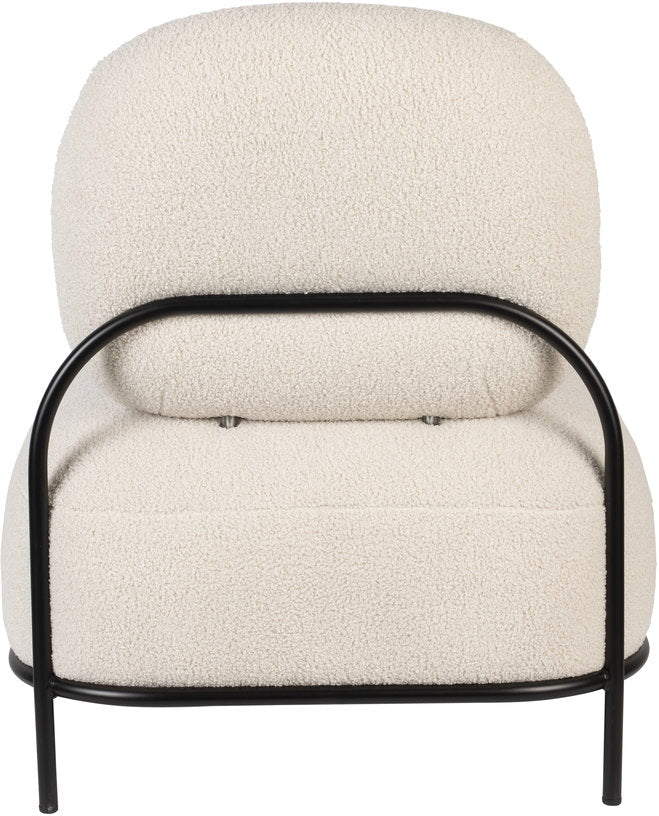 Fauteuil en tissu bouclé beige 71,5x125cm Holly - The Cool Republic - The Cool Republic