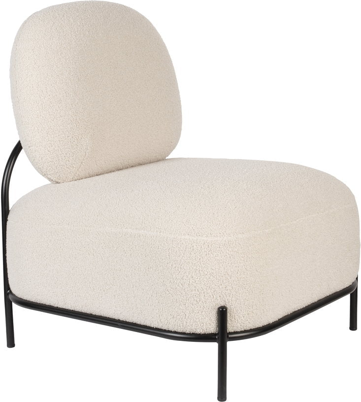 Fauteuil en tissu bouclé beige 71,5x125cm Holly - The Cool Republic - The Cool Republic