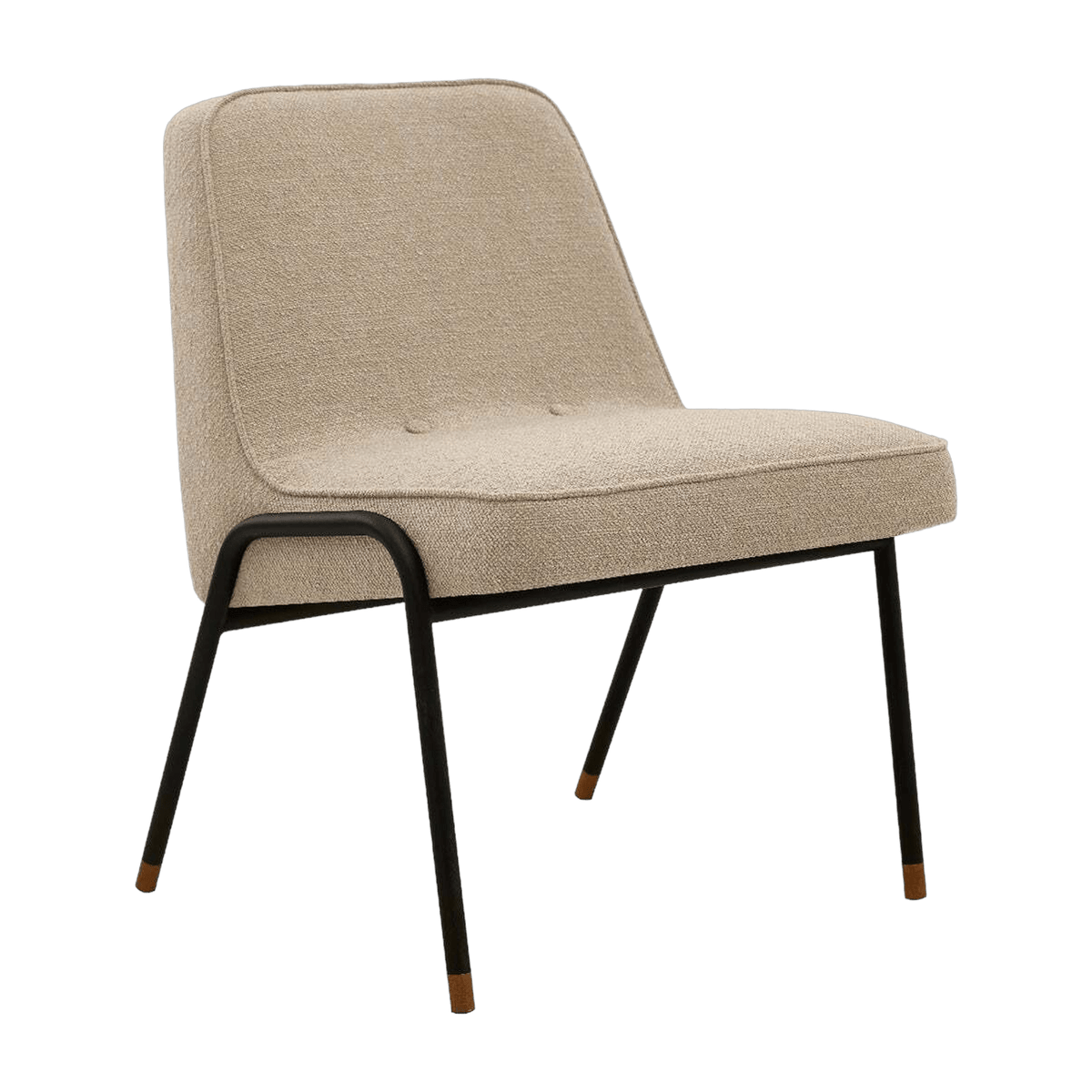 Fauteuil en tissu boucle crème et métal 70 x 62 cm - 366 Concept - The Cool Republic