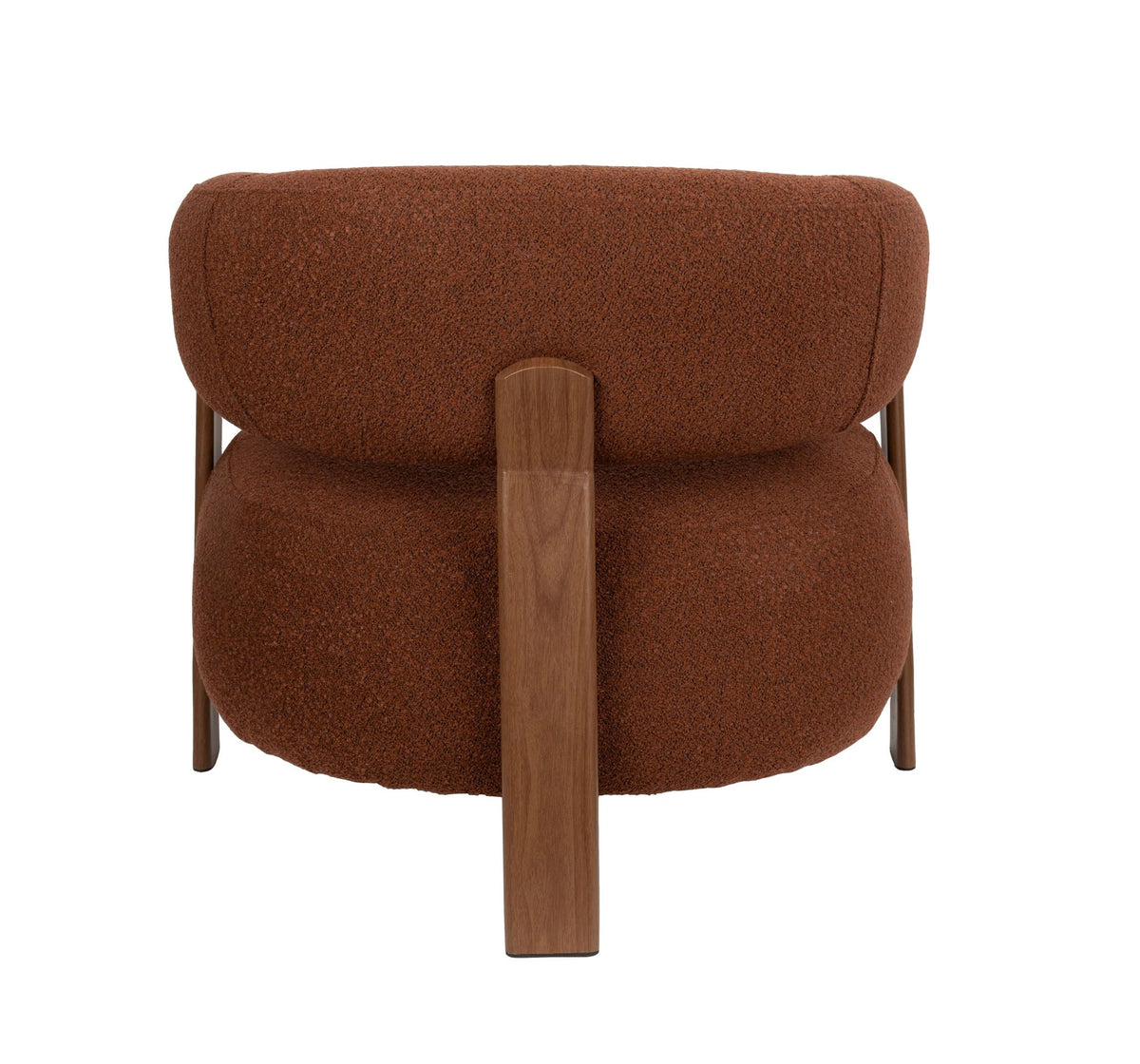 Fauteuil en tissu bouclette marron et métal marron Sora - The Cool Republic - The Cool Republic