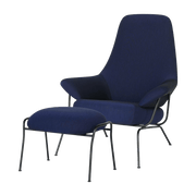 Fauteuil en tissu et repose-pieds Ink Hai - Hem - The Cool Republic