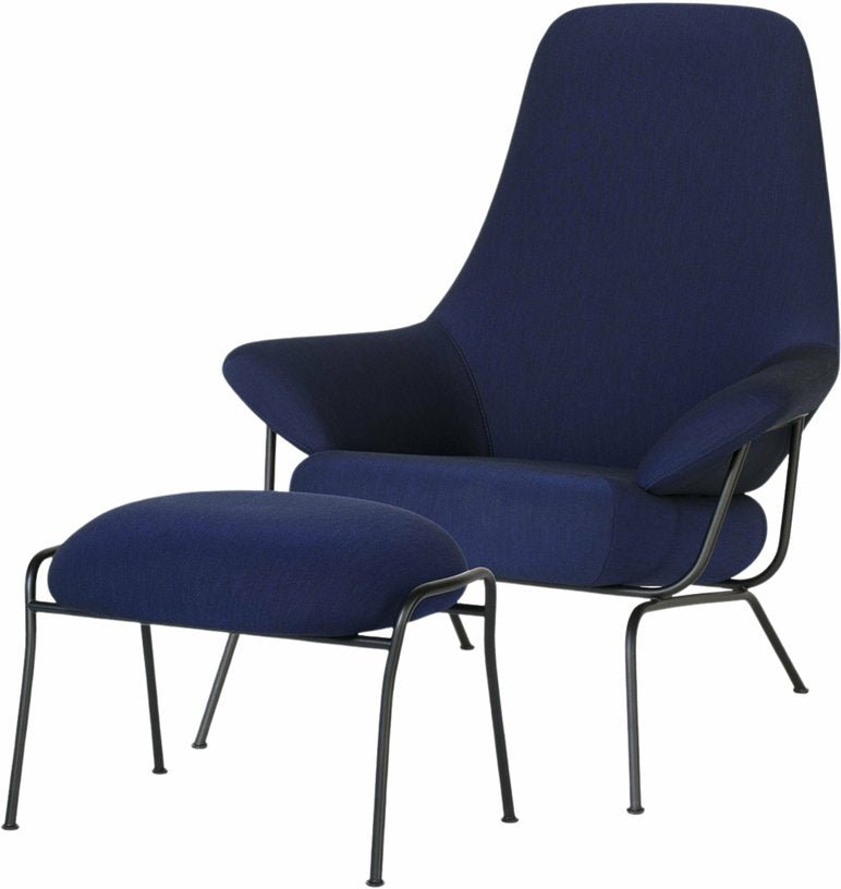 Fauteuil en tissu et repose - pieds Ink Hai - Hem - The Cool Republic
