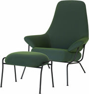 Fauteuil en tissu et repose - pieds Peacock Hai - Hem - The Cool Republic