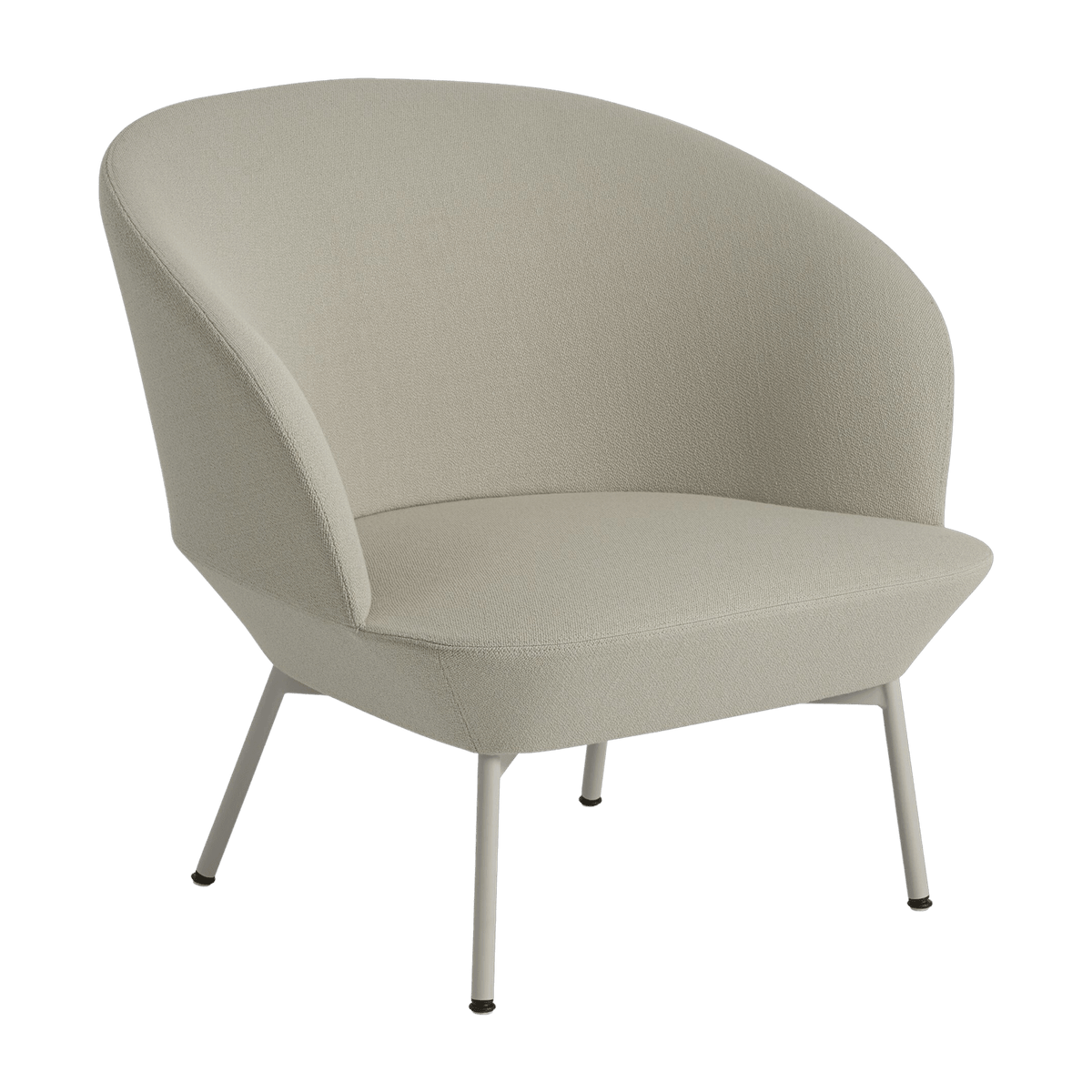 Fauteuil en tissu et structure en acier vidar 146 gris 75,5cm Oslo - Muuto - The Cool Republic