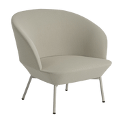 Fauteuil en tissu et structure en acier vidar 146 gris 75,5cm Oslo - Muuto - The Cool Republic