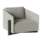 Fauteuil en tissu gris Timber - Kann Design - The Cool Republic