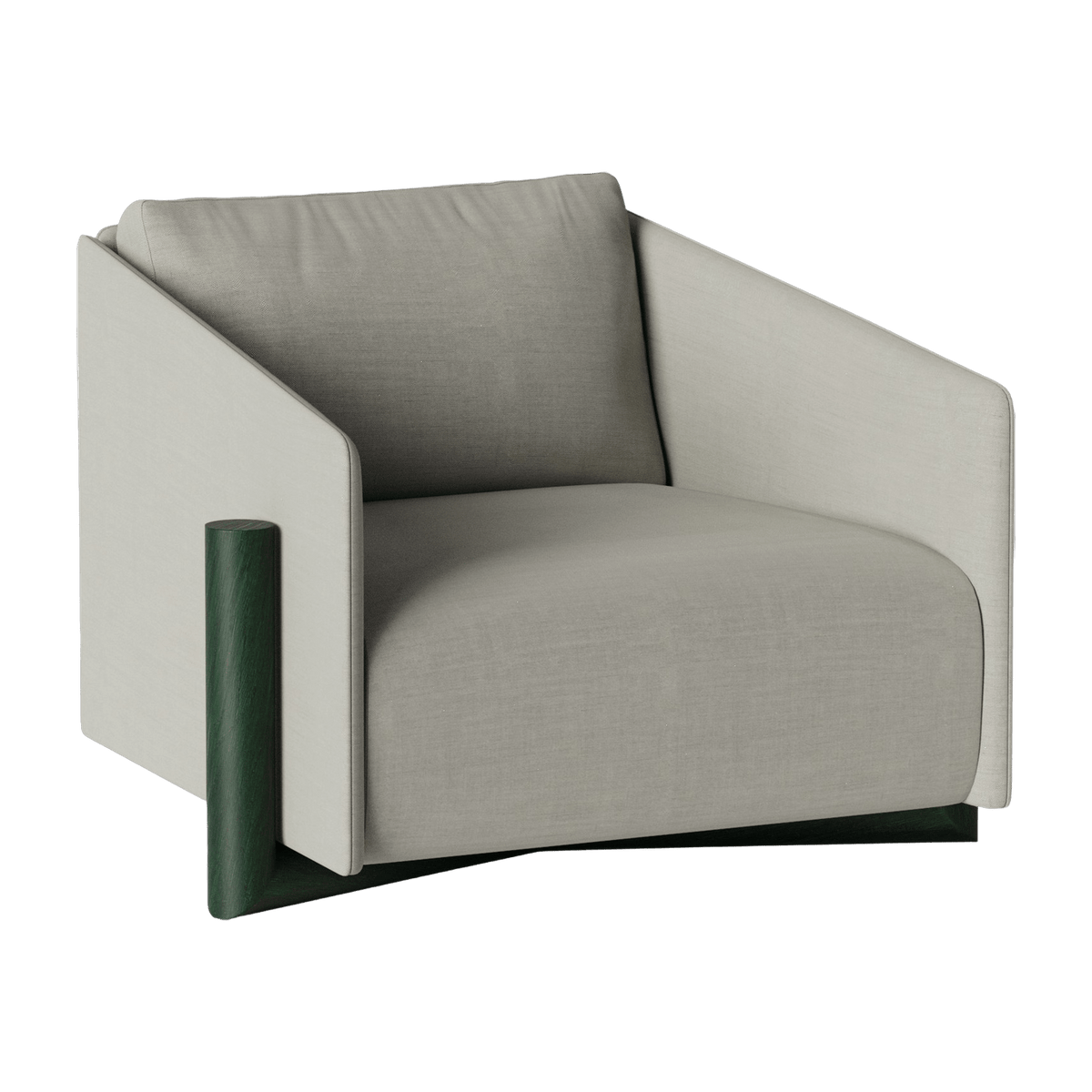 Fauteuil en tissu gris Timber - Kann Design - The Cool Republic