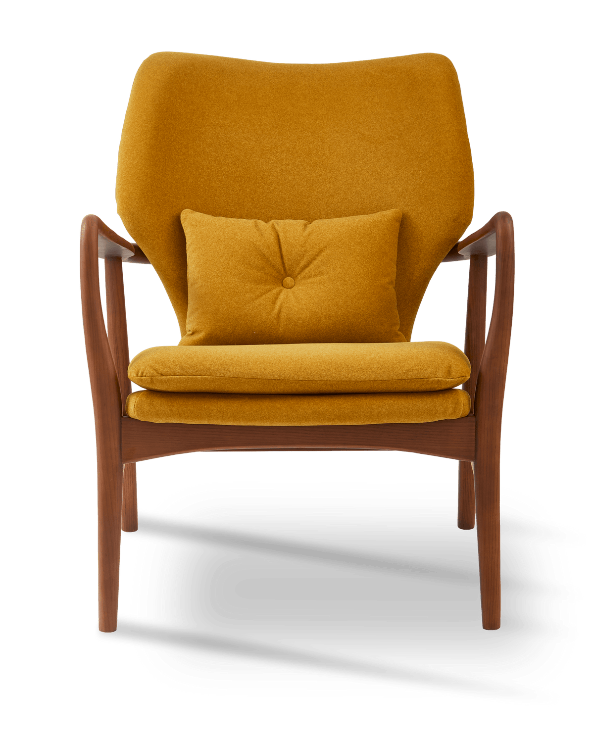 Fauteuil en tissu jaune et bois de frêne Soft Peggy - Pols Potten - The Cool Republic