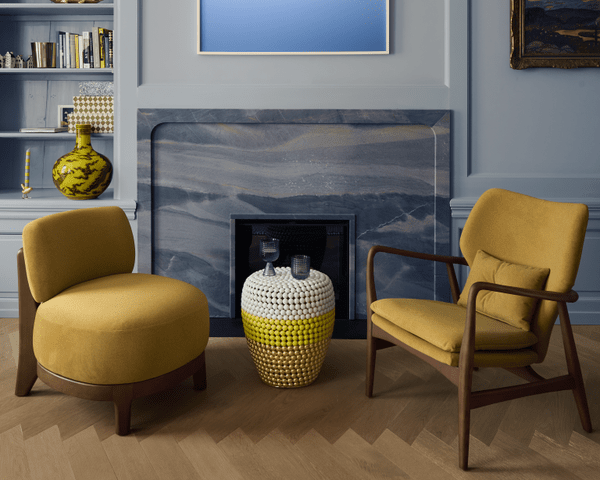 Fauteuil en tissu jaune et bois de frêne Soft Peggy - Pols Potten - The Cool Republic