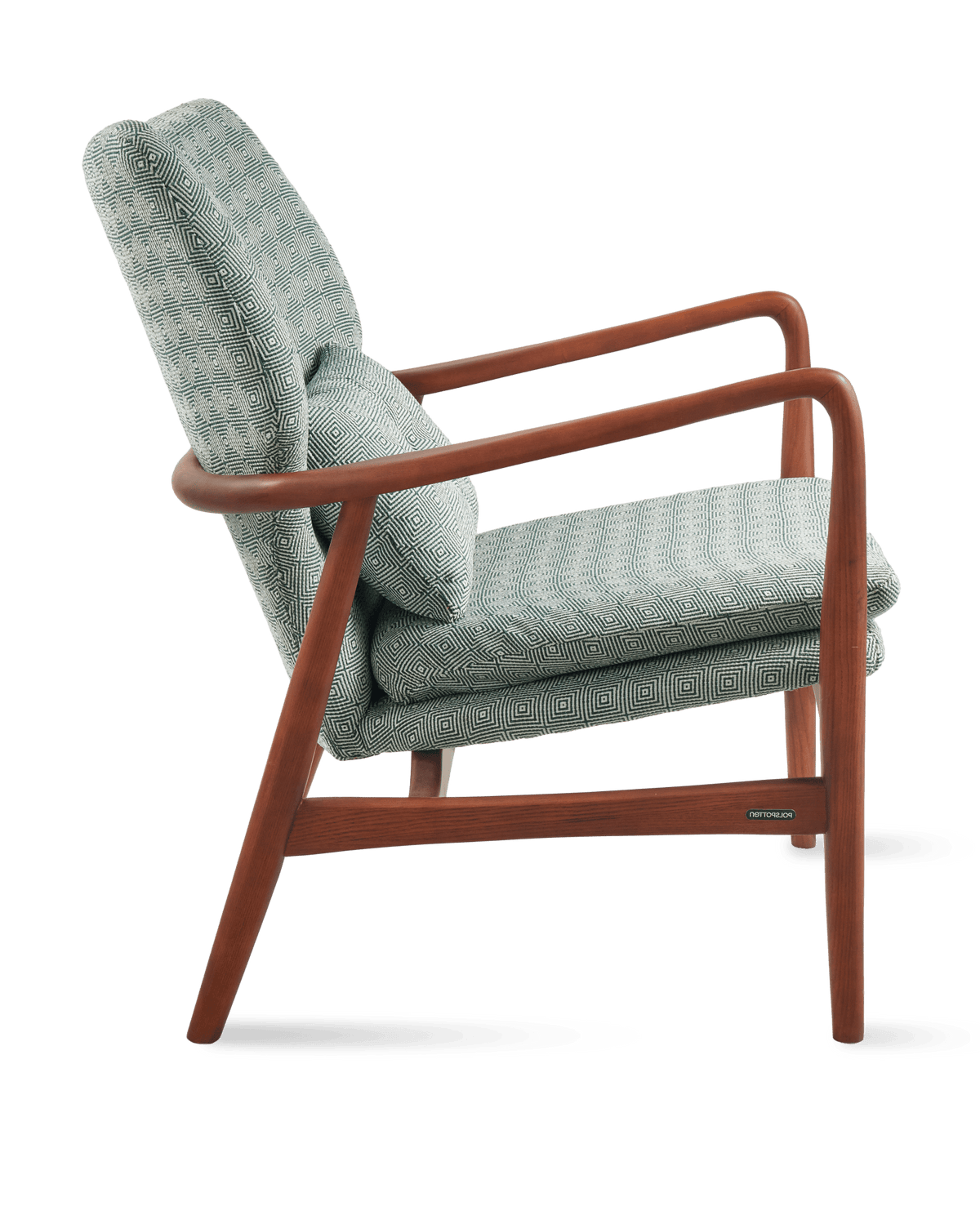 Fauteuil en tissu vert clair et bois de frêne Squared Peggy - Pols Potten - The Cool Republic