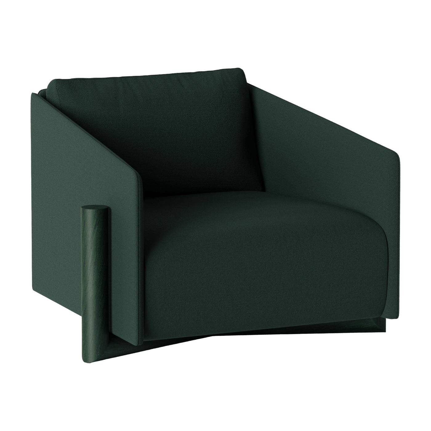 Fauteuil en tissu vert Timber - Kann Design - The Cool Republic