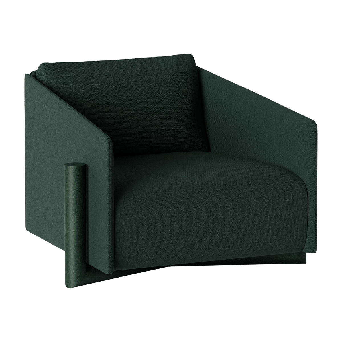 Fauteuil en tissu vert Timber - Kann Design - The Cool Republic