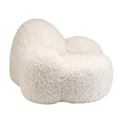 Fauteuil en tissu Yeti blanc cassé 90x100x60cm Momo - Wigiwama
