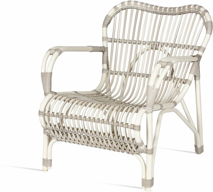 Fauteuil en tressage blanc cassé Lucy Lazy - Vincent Sheppard - The Cool Republic