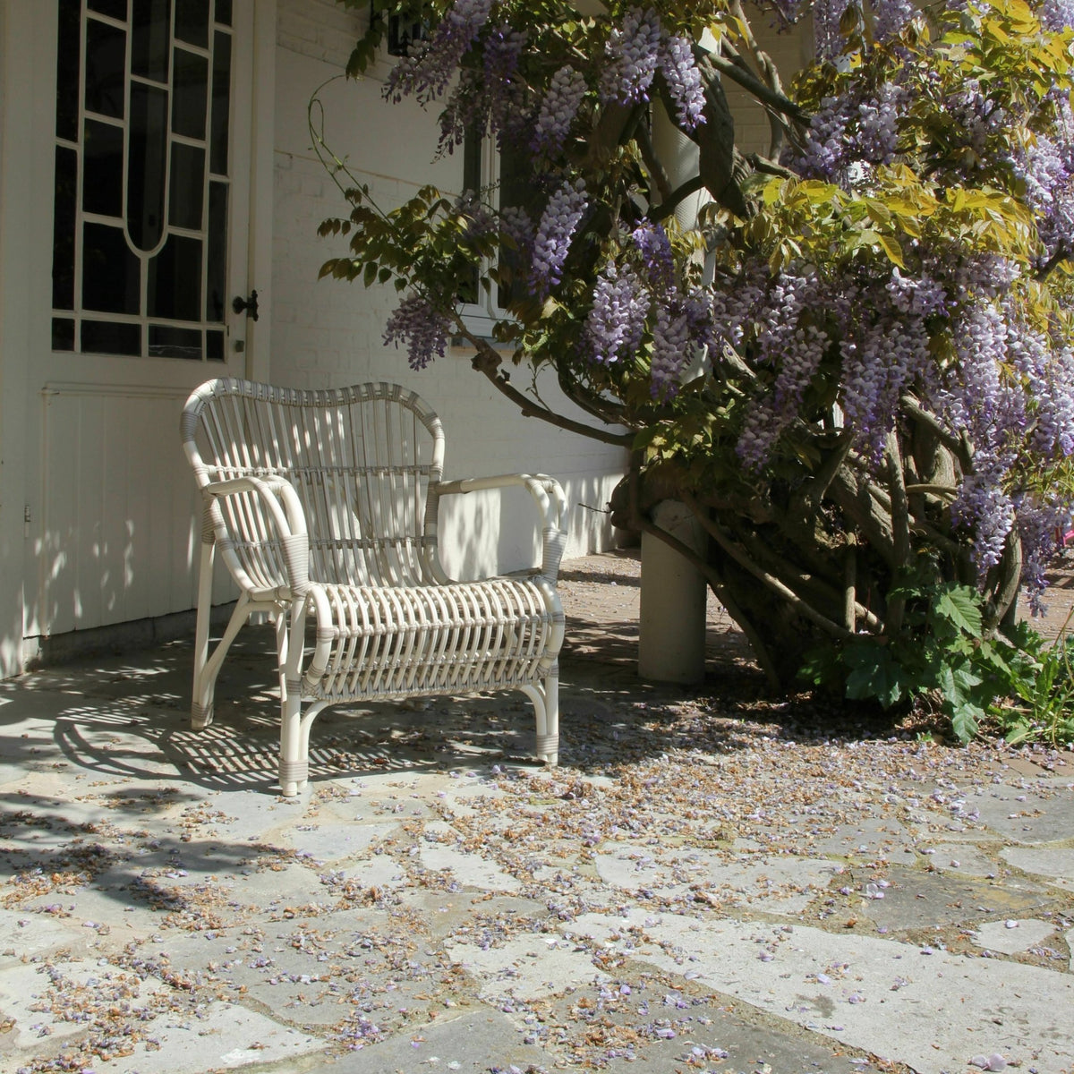 Fauteuil en tressage blanc cassé Lucy Lazy - Vincent Sheppard - The Cool Republic