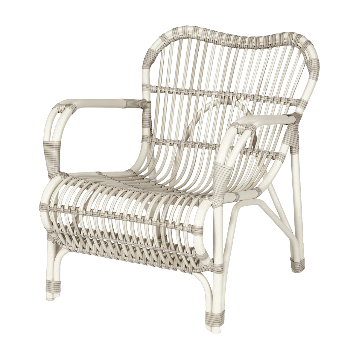 Fauteuil en tressage blanc cassé Lucy Lazy - Vincent Sheppard - The Cool Republic