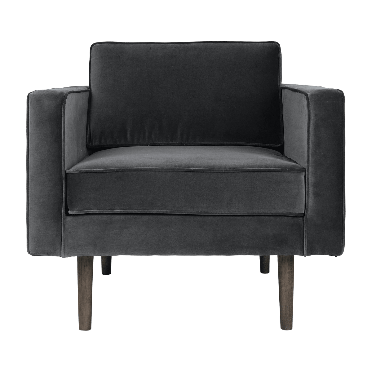 Fauteuil en velours anthracite Wind - Broste Copenhagen - The Cool Republic