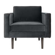 Fauteuil en velours anthracite Wind - Broste Copenhagen - The Cool Republic