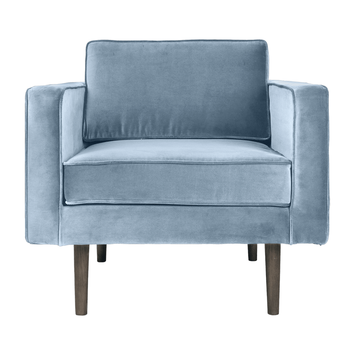 Fauteuil en velours bleu pastel Wind - Broste Copenhagen - The Cool Republic