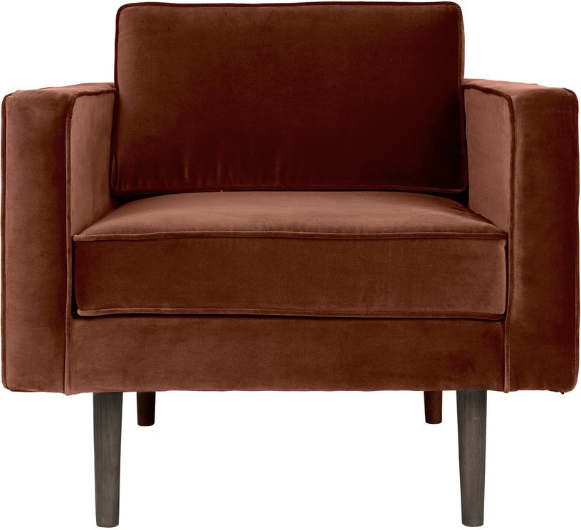Fauteuil en velours café caramel Wind - Broste Copenhagen - The Cool Republic