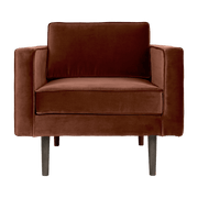 Fauteuil en velours café caramel Wind - Broste Copenhagen - The Cool Republic