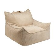 Fauteuil en velours côtelé beige 90x82x56cm Club - Wigiwama