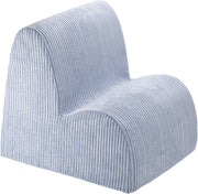Fauteuil en velours côtelé bleu blueberry 60 x 50 cm Cloud - Wigiwama