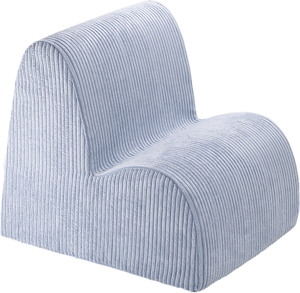 Fauteuil en velours côtelé bleu blueberry 60 x 50 cm Cloud - Wigiwama