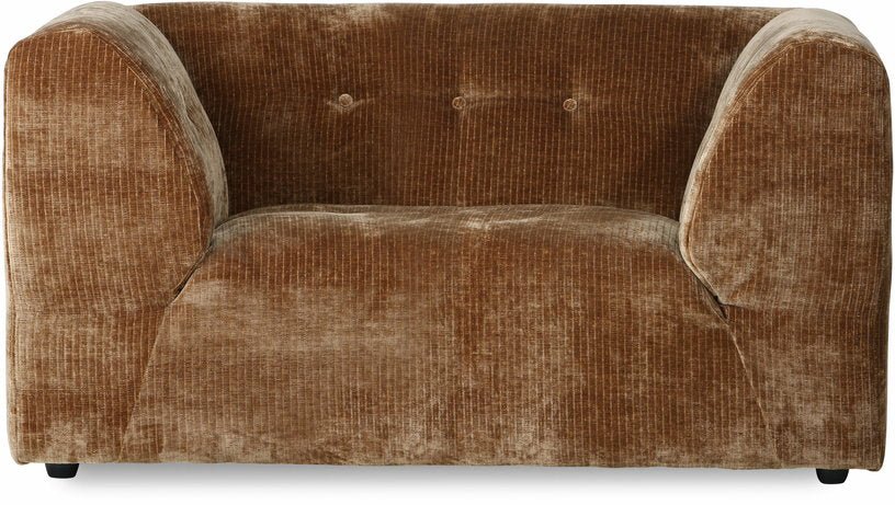 Fauteuil en velours côtelé doré Vint - Hkliving - The Cool Republic