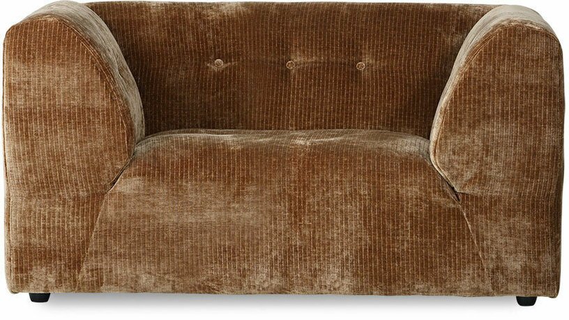 Fauteuil en velours côtelé doré Vint - Hkliving - The Cool Republic