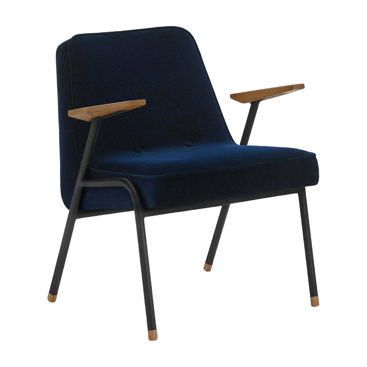 Fauteuil en velours indigo et métal 66 x 64 cm - 366 Concept - The Cool Republic