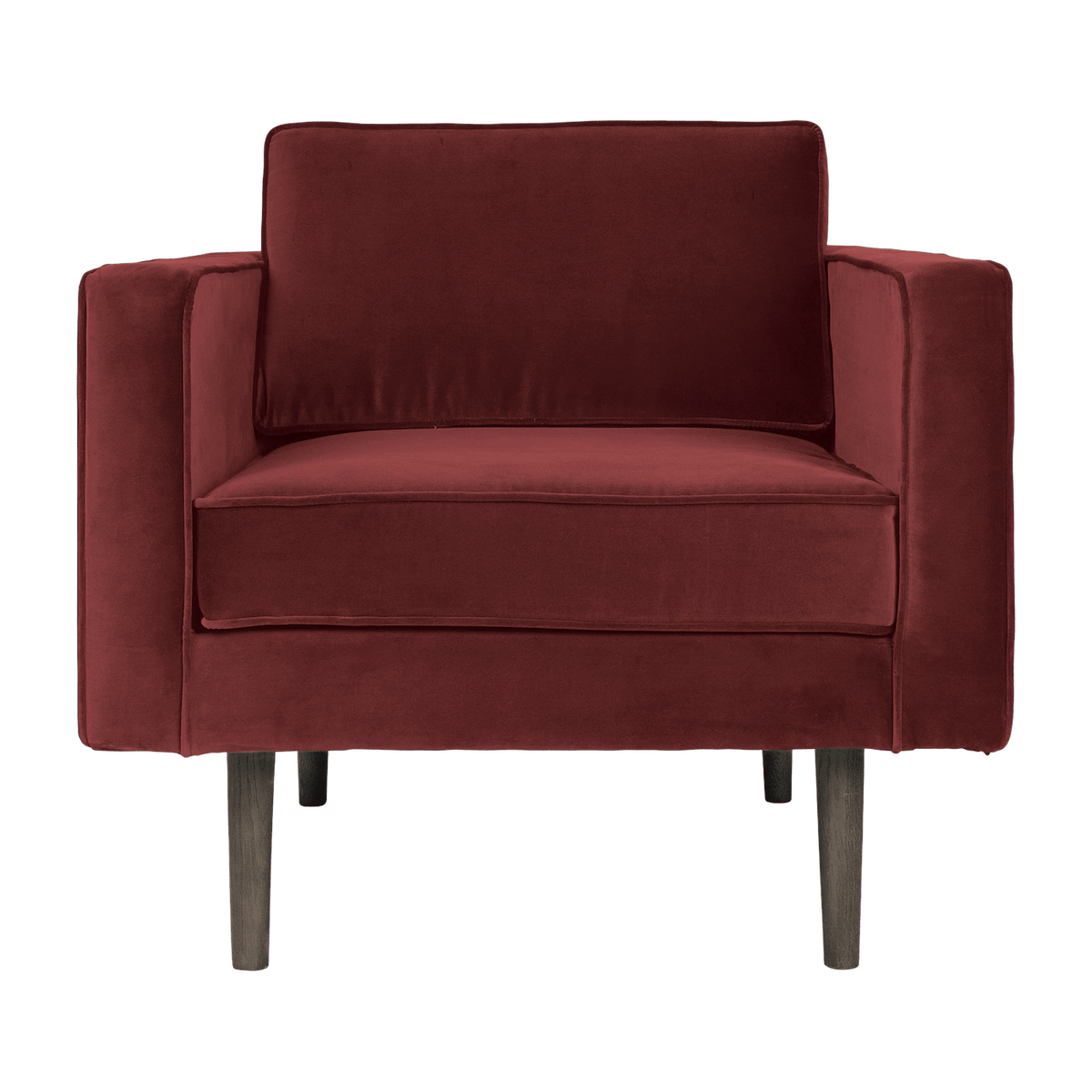 Fauteuil en velours rouge brique Wind - Broste Copenhagen - The Cool Republic