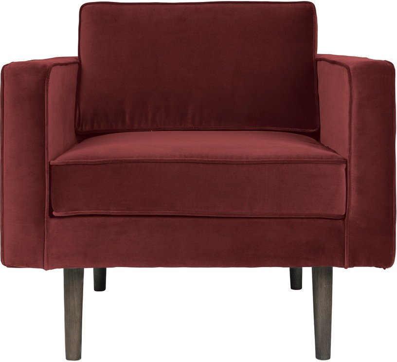 Fauteuil en velours rouge brique Wind - Broste Copenhagen - The Cool Republic