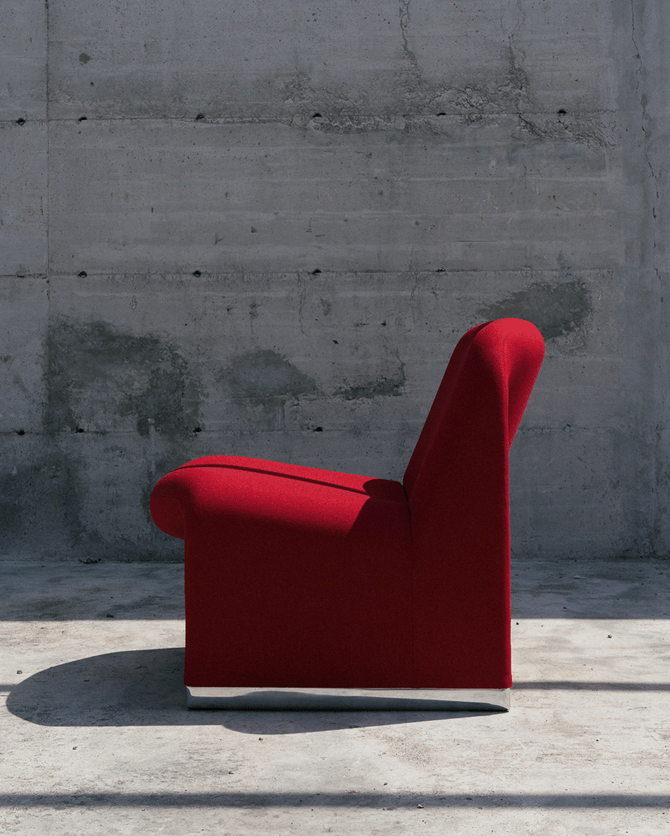 Fauteuil en velours terracotta Alky - Anonima Castelli - The Cool Republic