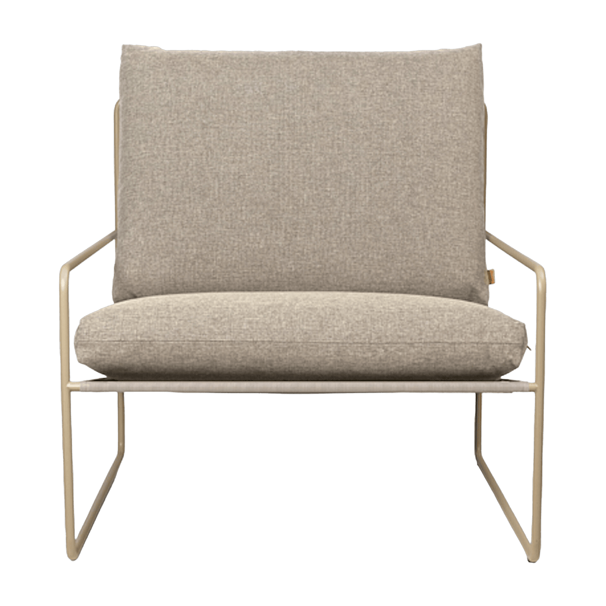 Fauteuil en vinyl beige et acier beige 78 x 93 cm Desert Dolce - Ferm Living - The Cool Republic