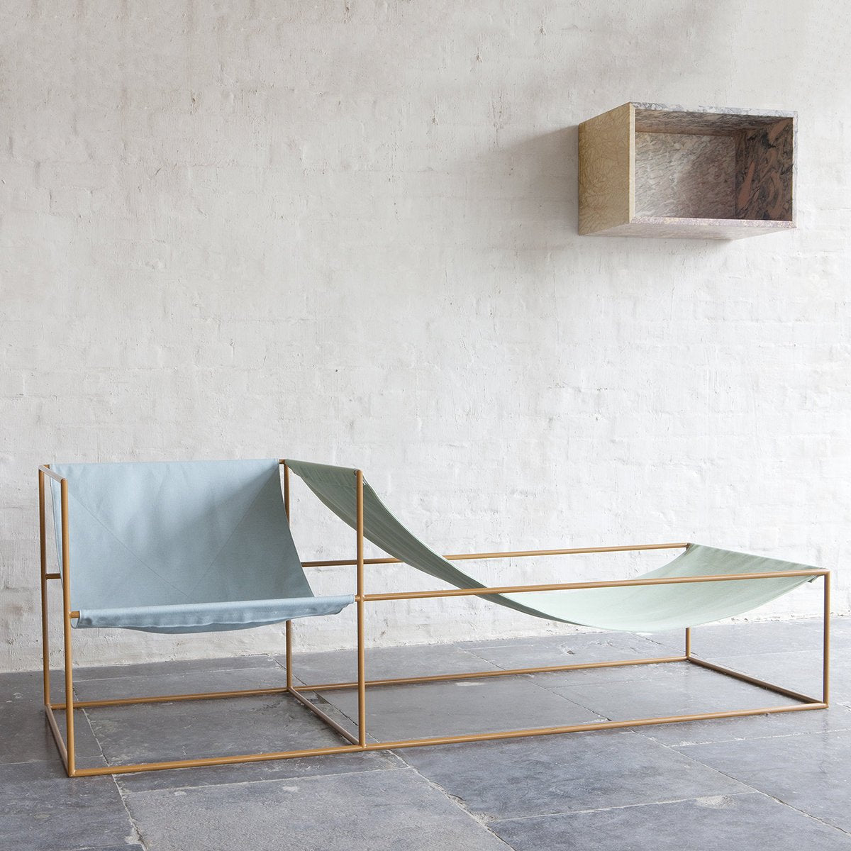 Fauteuil et chaise longue Duo Seat / Bleu / Vert - valerie_objects - The Cool Republic