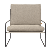 Fauteuil extérieur sable et métal noir Desert - Ferm Living - The Cool Republic