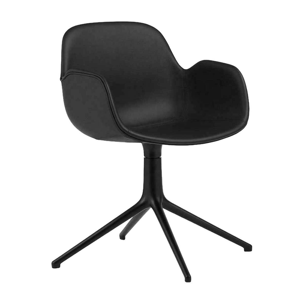 Fauteuil Form pivotant 4L Full Uph. Black Alu - Normann Copenhagen - The Cool Republic