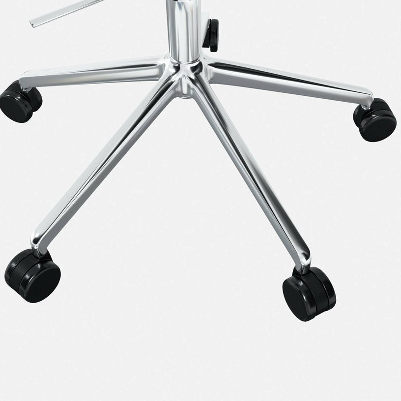 Fauteuil Graphite et piètement argenté à roulettes Kendo - Hem - The Cool Republic