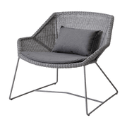 Fauteuil gris avec coussins gris Breeze lounge - Cane-Line - The Cool Republic