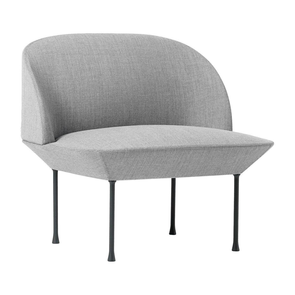 Fauteuil gris clair pieds gris foncé Oslo - Muuto - The Cool Republic