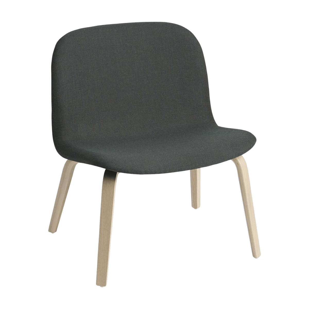 Fauteuil gris et bois laqué Visu - Muuto - The Cool Republic