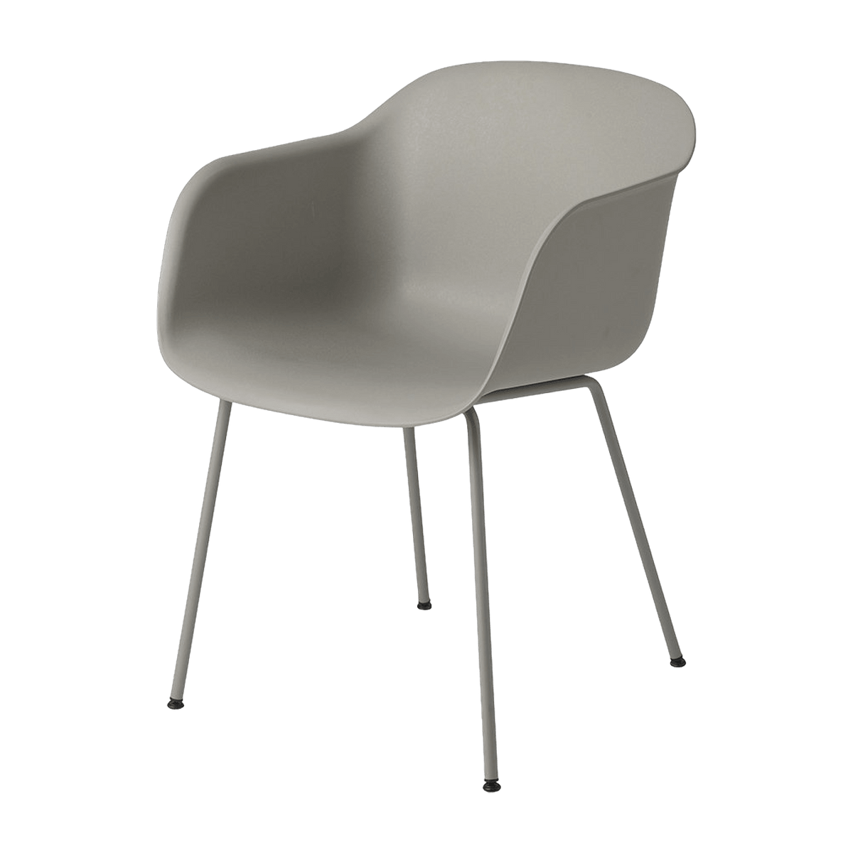 Fauteuil gris piétement tubes Fiber - Muuto - The Cool Republic
