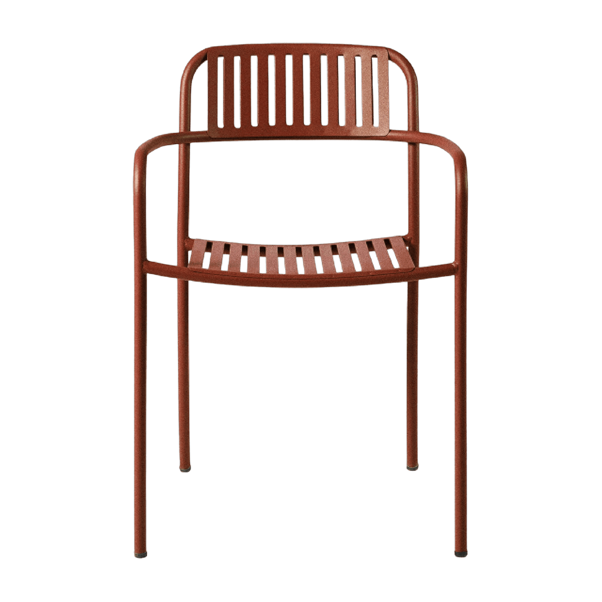 Fauteuil lames en acier inoxydable rouille fauve Patio - Tolix - The Cool Republic
