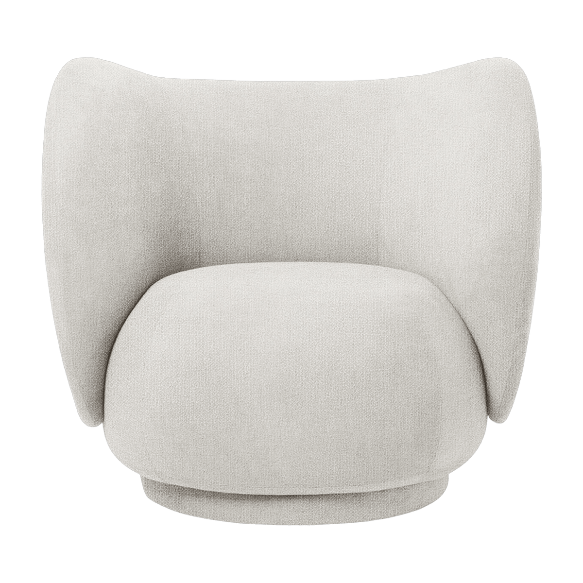 Fauteuil lounge blanc bouclé Rico - Ferm Living - The Cool Republic