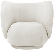 Fauteuil lounge blanc brossé Rico - Ferm Living - The Cool Republic