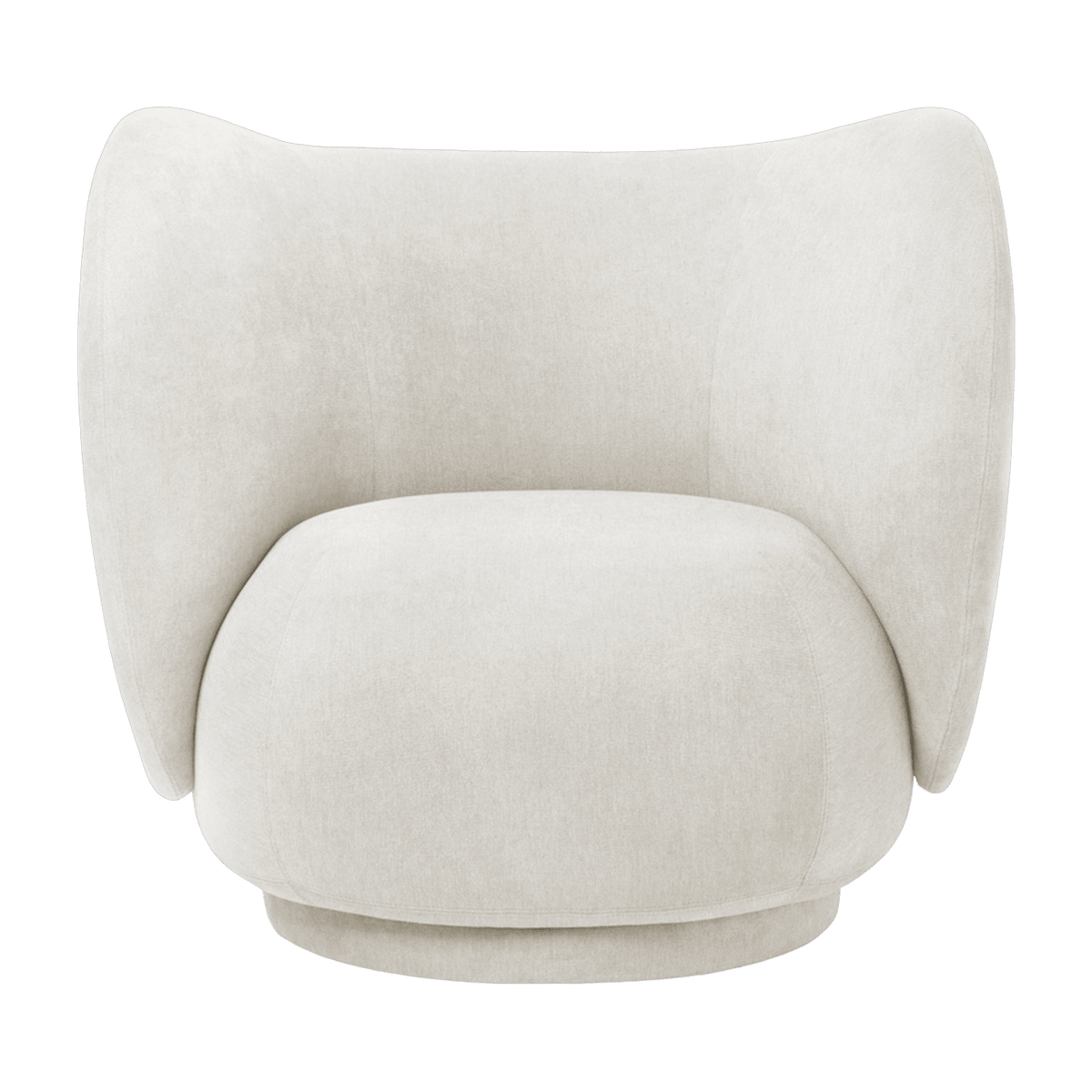 Fauteuil lounge blanc brossé Rico - Ferm Living - The Cool Republic